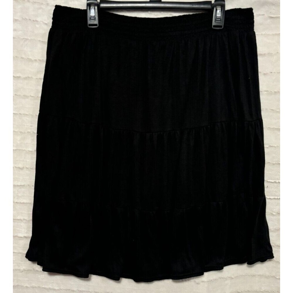 Cato Woman Tiered Skirt, Women’s Clothing, Black, 18/20